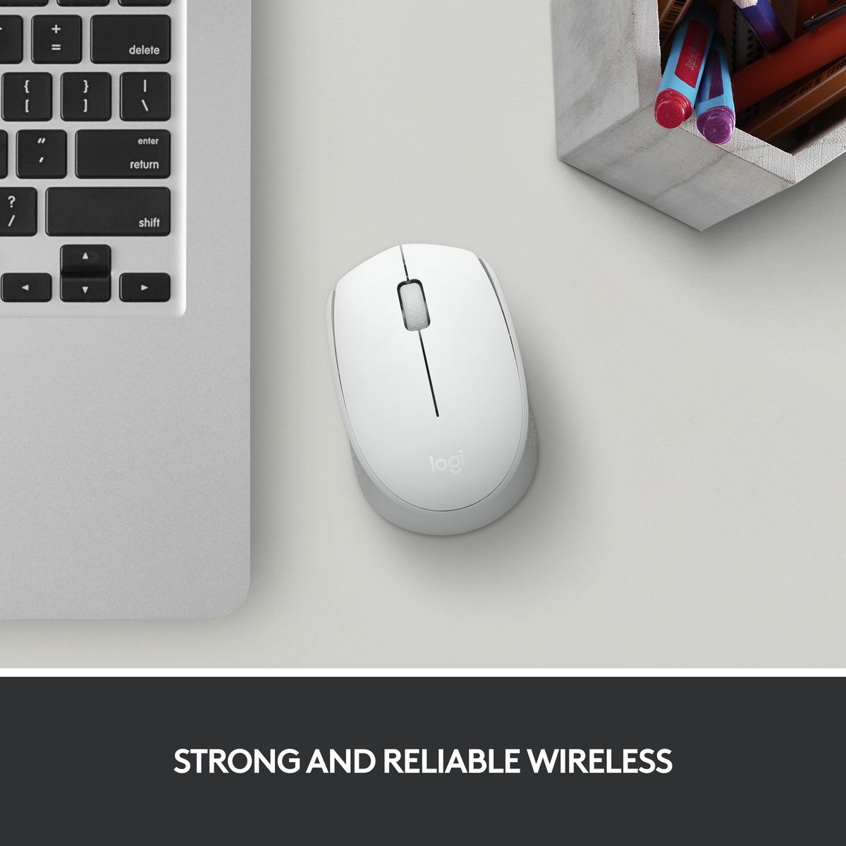 Logitech M171 Cordless Wireless Mouse - White