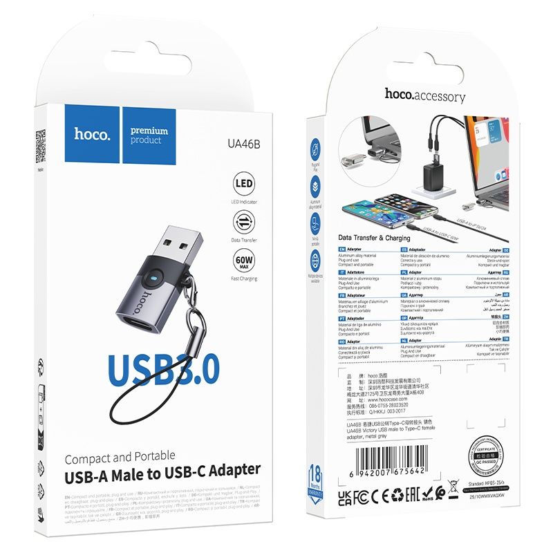 Hoco UA46B USB A to USB TYPE-C Female Adapter