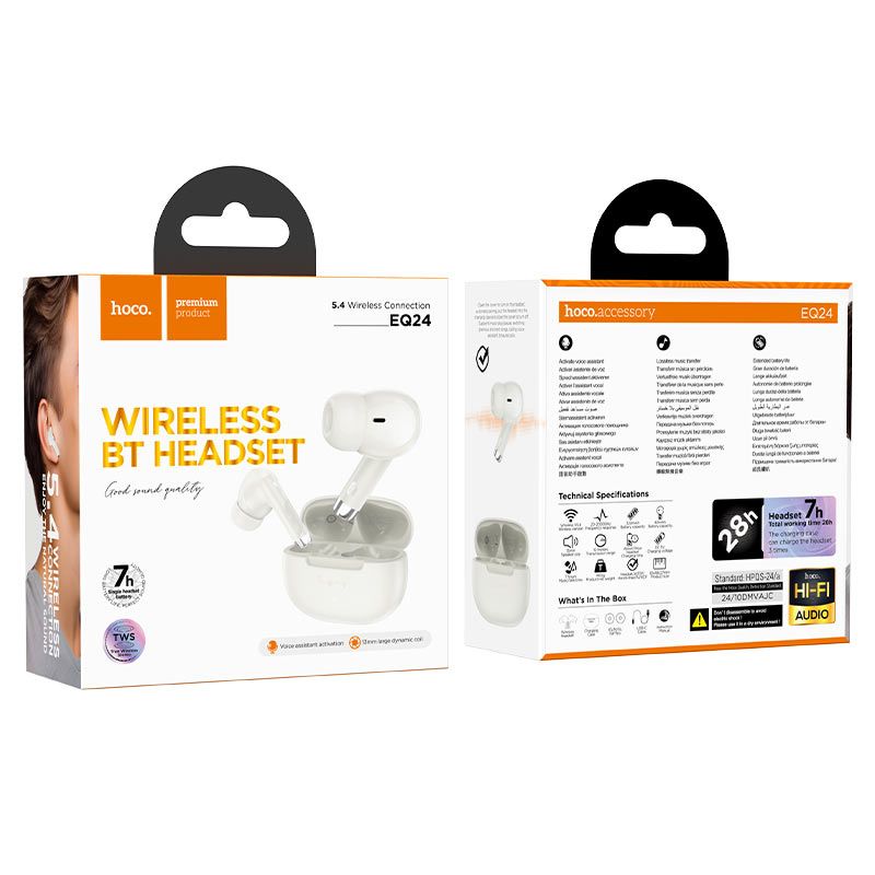 HOCO EQ24 TWS Wireless Bluetooth Earbuds - Cream