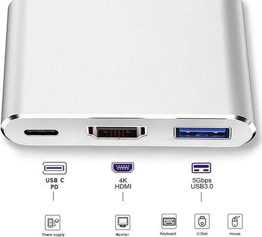 3 in 1 Type-C To HDMI Adapter