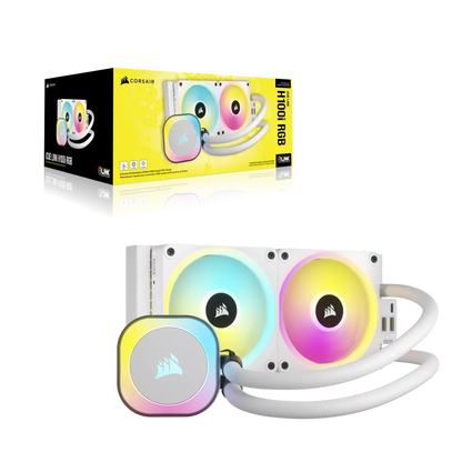 Corsair H100i 240mm Hybrid Liquid Cooler - 2400 RPM Fans Multi-Colour RGB