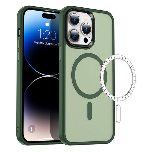 Silicone (Two-Tone) Magnetic Phone Case Compatible with iPhone 13 Pro