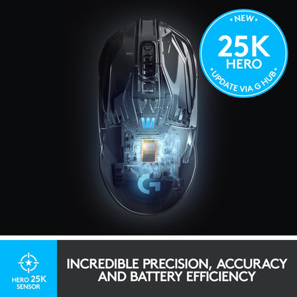 Logitech G903 LIGHTSPEED Wireless Gaming Mouse with Hero Sensor - Black
