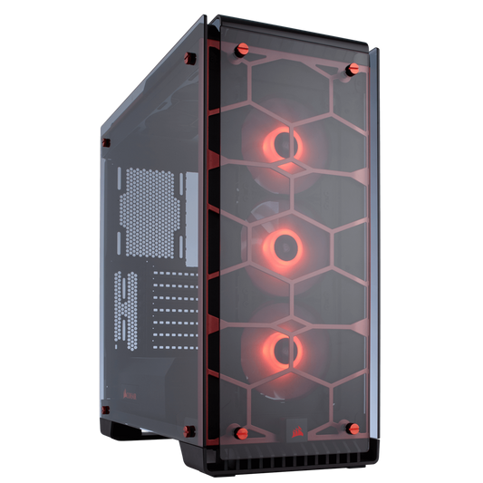Crystal Series 570X RGB ATX Mid-Tower Case - Red