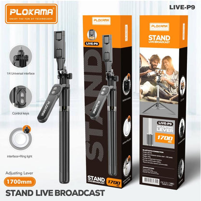 Plokama LIVE-P9 Pro Tripod Stand - 1.7m