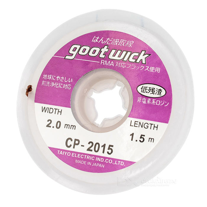 Goot Wick/Desoldering Wick 2mm x 1.5m