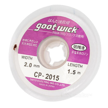 Goot Wick/Desoldering Wick 2mm x 1.5m