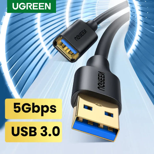 UGREEN USB 3.0 Extension Cable – Male to Female, 5Gbps Data Transfer – 3m