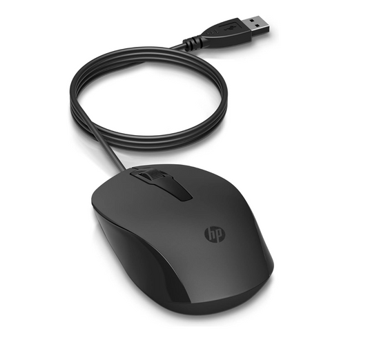 HP 150 Wired Optical Mouse Black