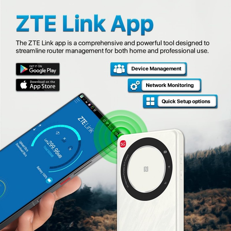 ZTE 5G Portable WiFi Mobile Wireless (MiFi) Router U30 Air